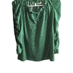 Max Studio Green Speckled Blouse